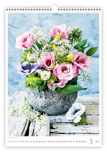 Calendrier Kalpa 2022 Fleurs magiques 31,5 x 45 cm 3