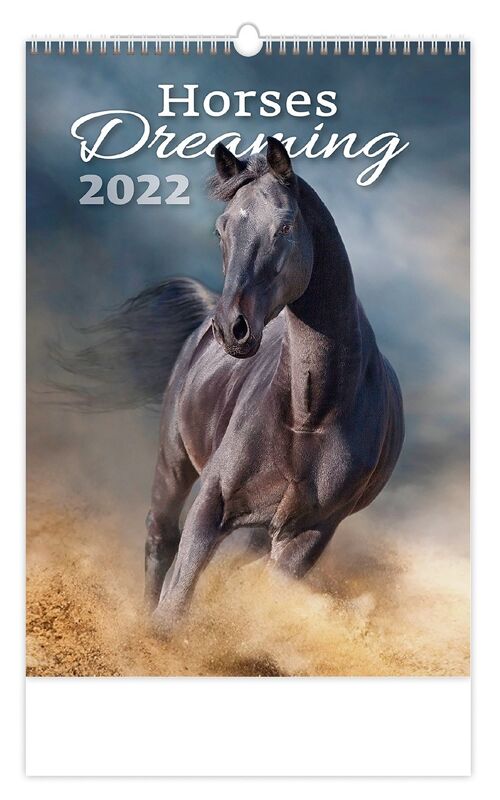 Kalpa Wall Calendar 2022 Horses dreaming Calendar 31.5 x 45 cm