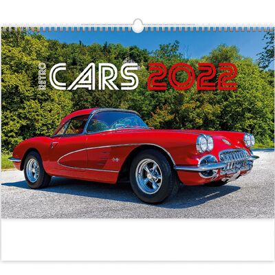 Kalpa Wall Calendar 2022 Retro cars 45 x 31.5 cm.