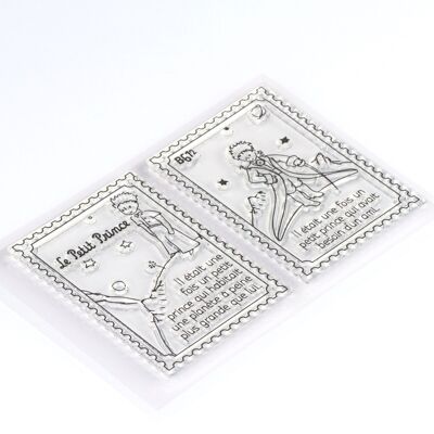 2 transparente Briefmarken "b612" - Der kleine Prinz