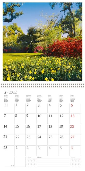 Calendrier Kalpa 30 x 30 cm Jardins 3