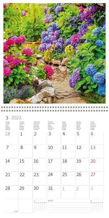 Calendrier Kalpa 30 x 30 cm Jardins 4