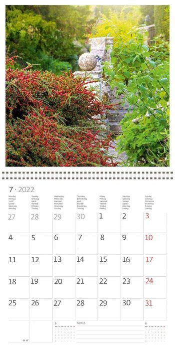 Calendrier Kalpa 30 x 30 cm Jardins 8