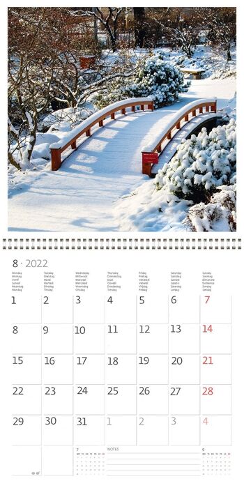 Calendrier Kalpa 30 x 30 cm Jardins 9