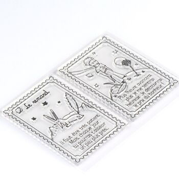 2 tampons transparents "le renard" - Le Petit Prince 1