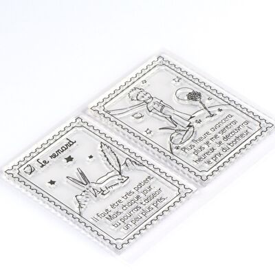 2 tampons transparents "le renard" - Le Petit Prince
