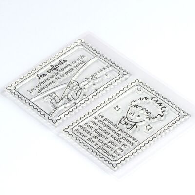 2 tampons transparents "les enfants" - Le Petit Prince