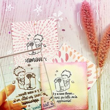 3 tampons transparents "Amour" - Le Petit Prince 3