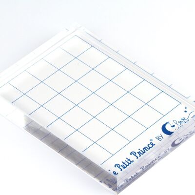 Porta sellos transparente - bloque acrílico - 10,5x7,5 cm