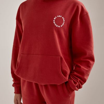 Oversized Classic Hoodie - Burnt Red