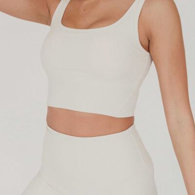 Ribbed Crop Top - Bone