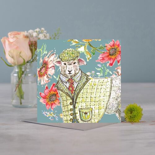 Cottage Sheep Greetings Card