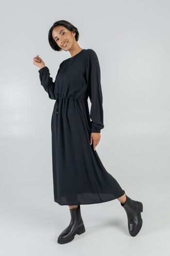 Robe midi avec sous-robe en modal mélangé 25