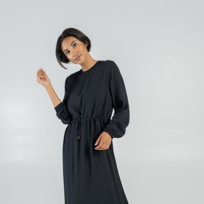 Midi dress with underdress made of modal mix