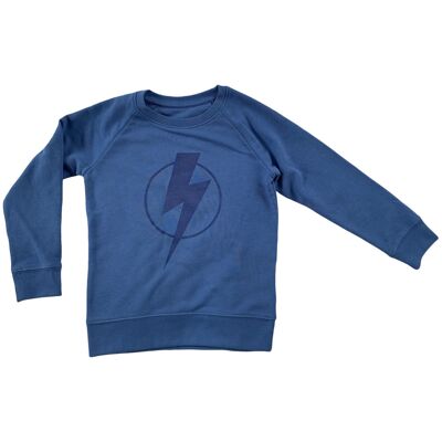 Blue Flash on Blue Organic Sweatshirt