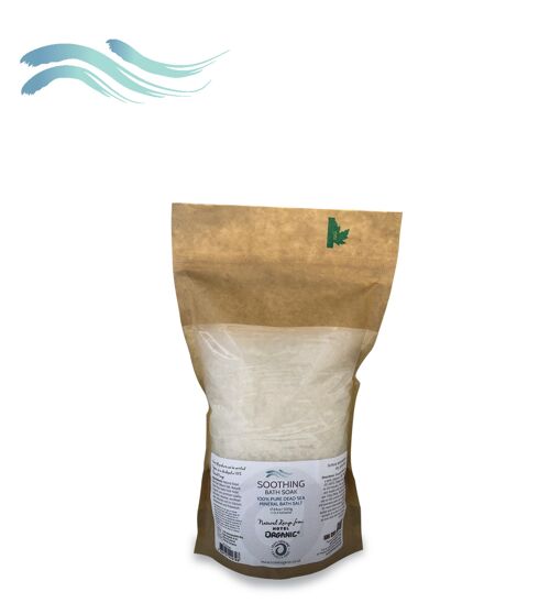 Pure Dead Sea Mineral Bath Salt in Biodegradable Bag - 500g