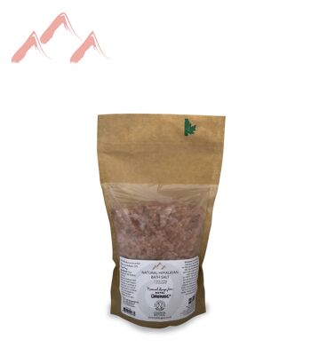 Sachet biodégradable de sel de bain en cristal de l'Himalaya naturel certifié - 500g 1