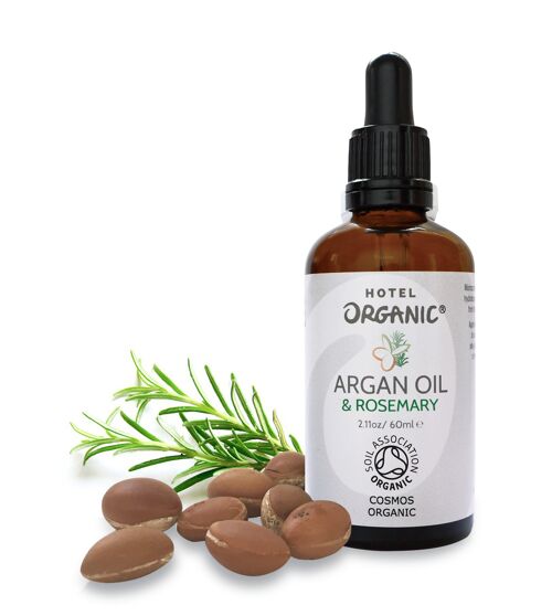 Handmade Moroccan Virgin Certified Organic Argan Oil & Rosemary - 30ml