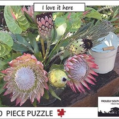 Jigsaw puzzle in Protea on Bench