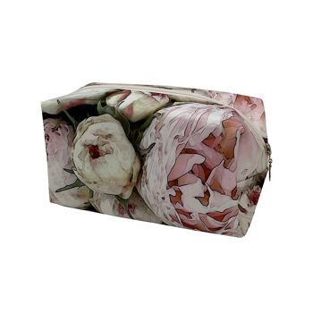 Pochette de voyage cosmétique imperméable en rose pivoine 1