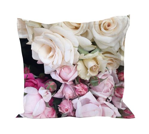 Cushion cover in Rose in Cream