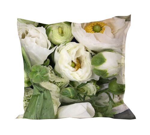 Cushion cover in Ranunculus Green