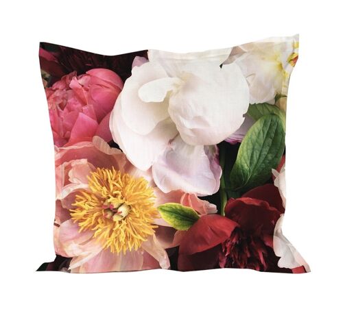 Cushion cover in Peony Red