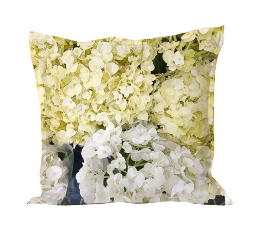 Cushion cover in Hydrangea White