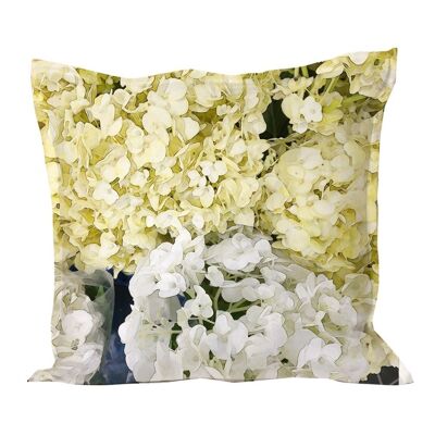 Cushion cover in Hydrangea White