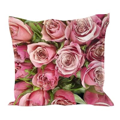 Housse de coussin en Rose Rose Foncé