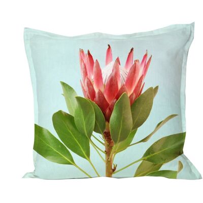 Cushion cover in Protea on Blue
