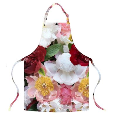 Apron in Peony Red