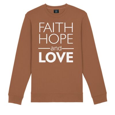Suéter Faith Hope and Love - Bruin