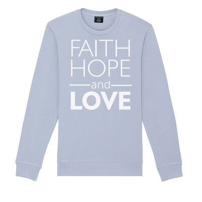 Faith Hope and Love Pullover - Blauw
