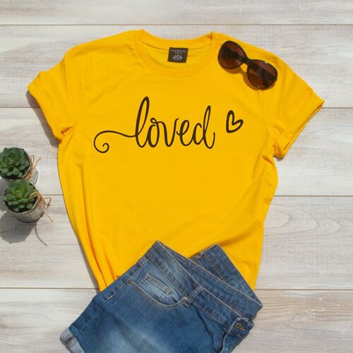 Loved T-Shirt - Geel