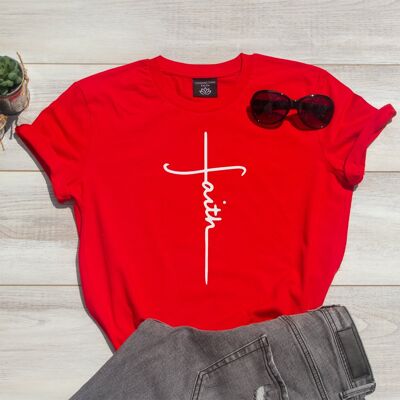 Glaube T-Shirt - Rood
