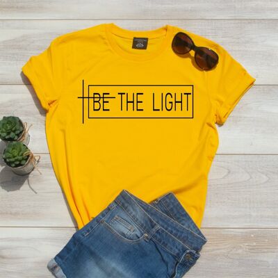 Camiseta Be The Light - Geel