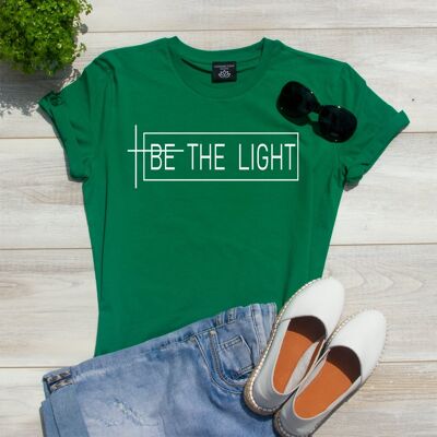 T-shirt Be The Light - Groen