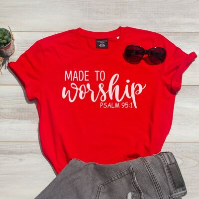 Camiseta Made to Worship - Rood