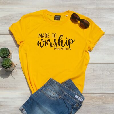 Made to Worship T-Shirt - Geel