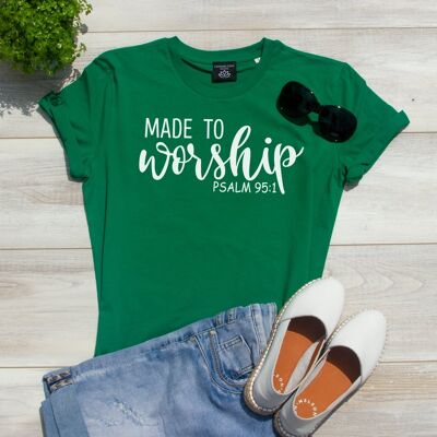 T-shirt fait pour adorer - Groen