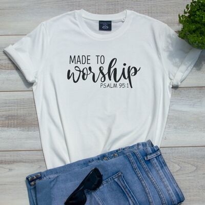 Camiseta Made to Worship - Wit