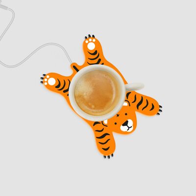 Calentador de tazas Sleepy Tiger alimentado por USB