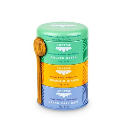 JUSTEA Trio Assorted Tea | Loose tea | stackable cans