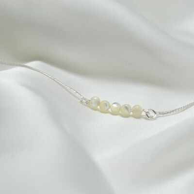 Mother-of-pearl and 925 silver necklace