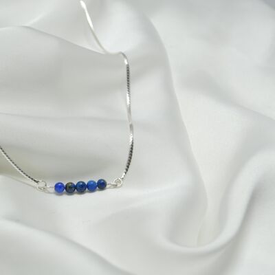 Necklace in Lapis lazuli and silver 925