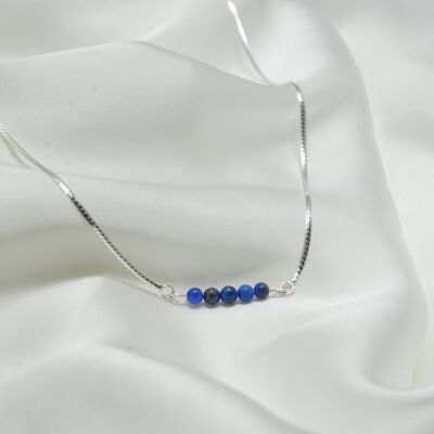 Necklace in Lapis lazuli and silver 925