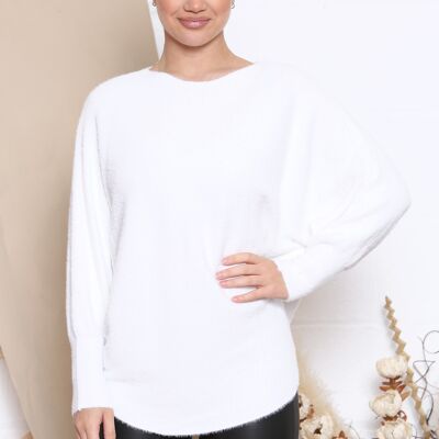 pull blanc moelleux
