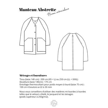 Patron couture - Manteau Abstrette 3