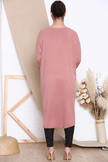 robe ample rose avec cristaux 3